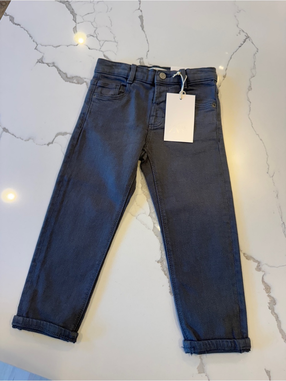Zara Kids Grey Slim Straight Jeans